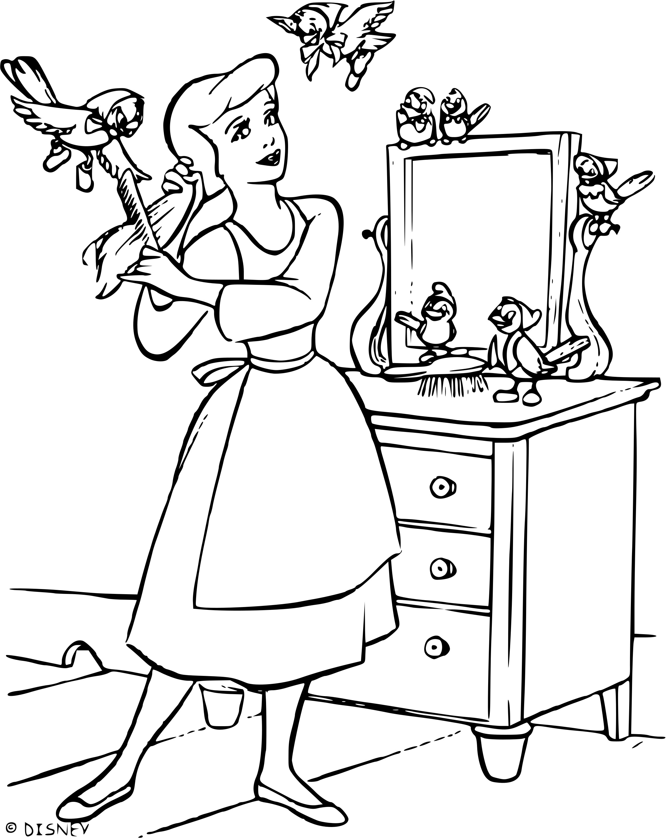 Coloriage Cendrillon