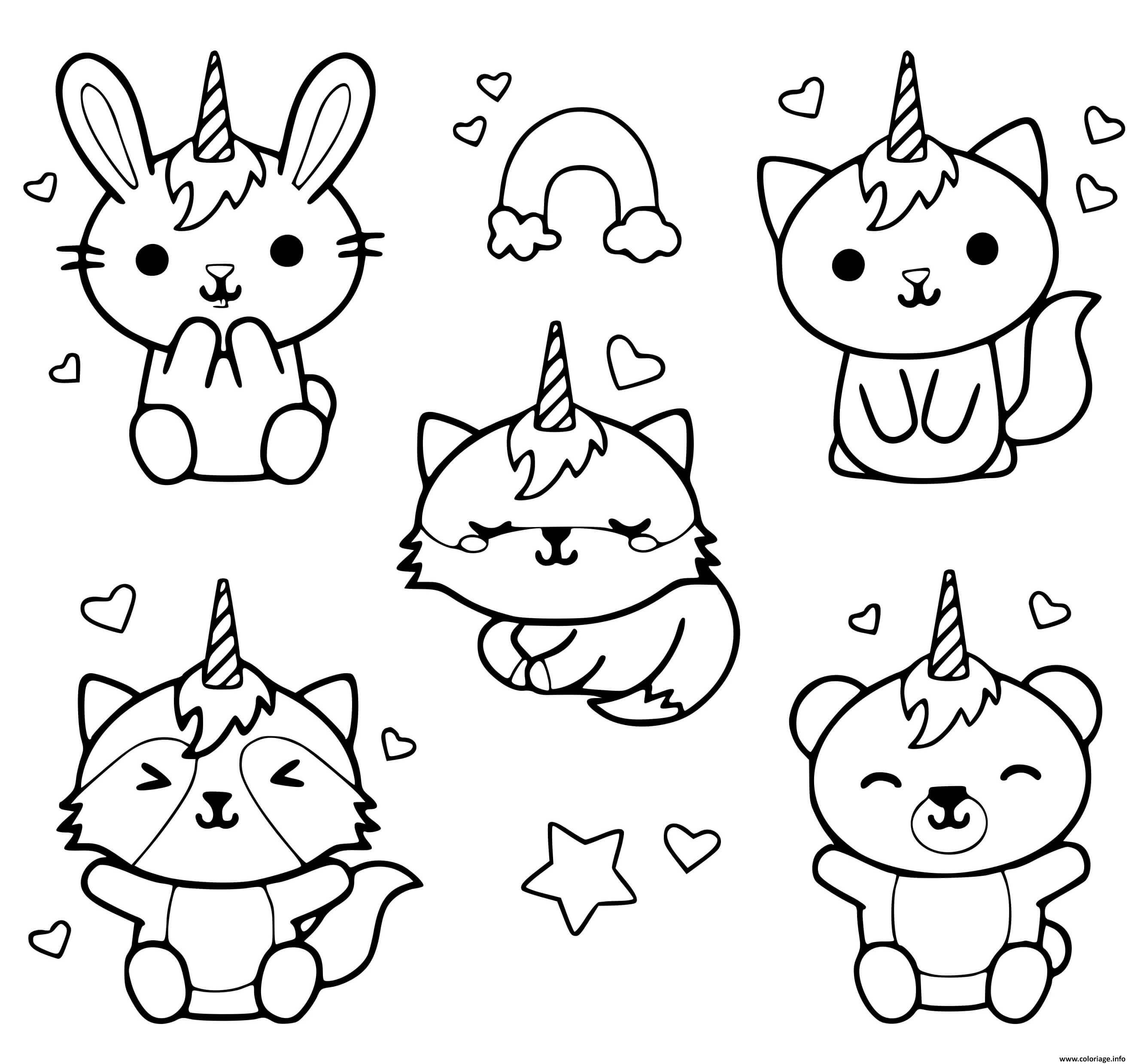 Coloriage Chat licorne
