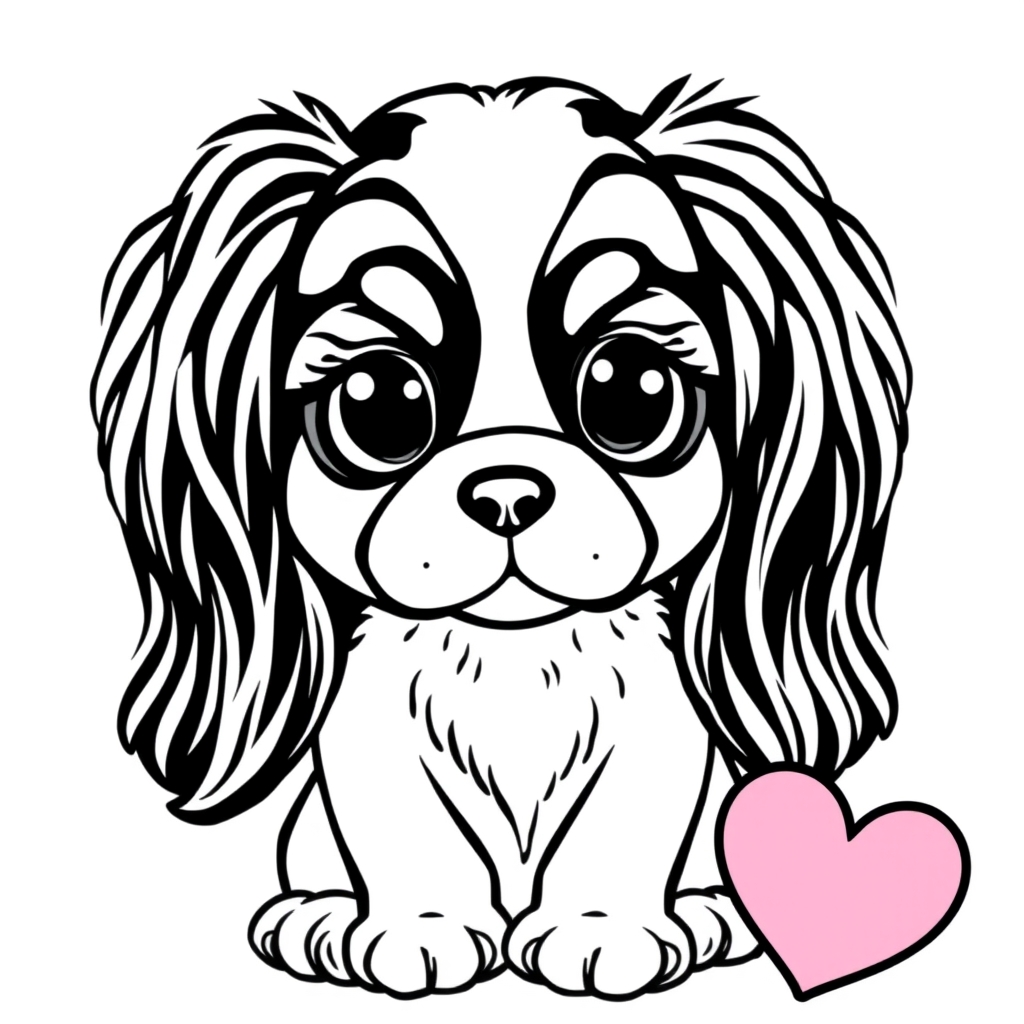 Coloriage Chien mignon