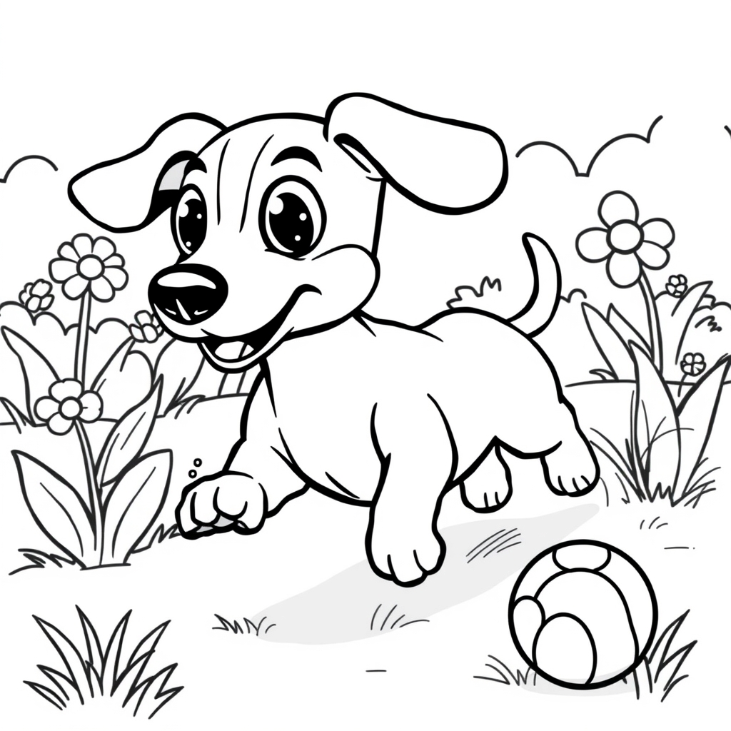 Coloriage Chien mignon