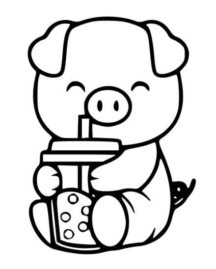 Coloriage Cochon