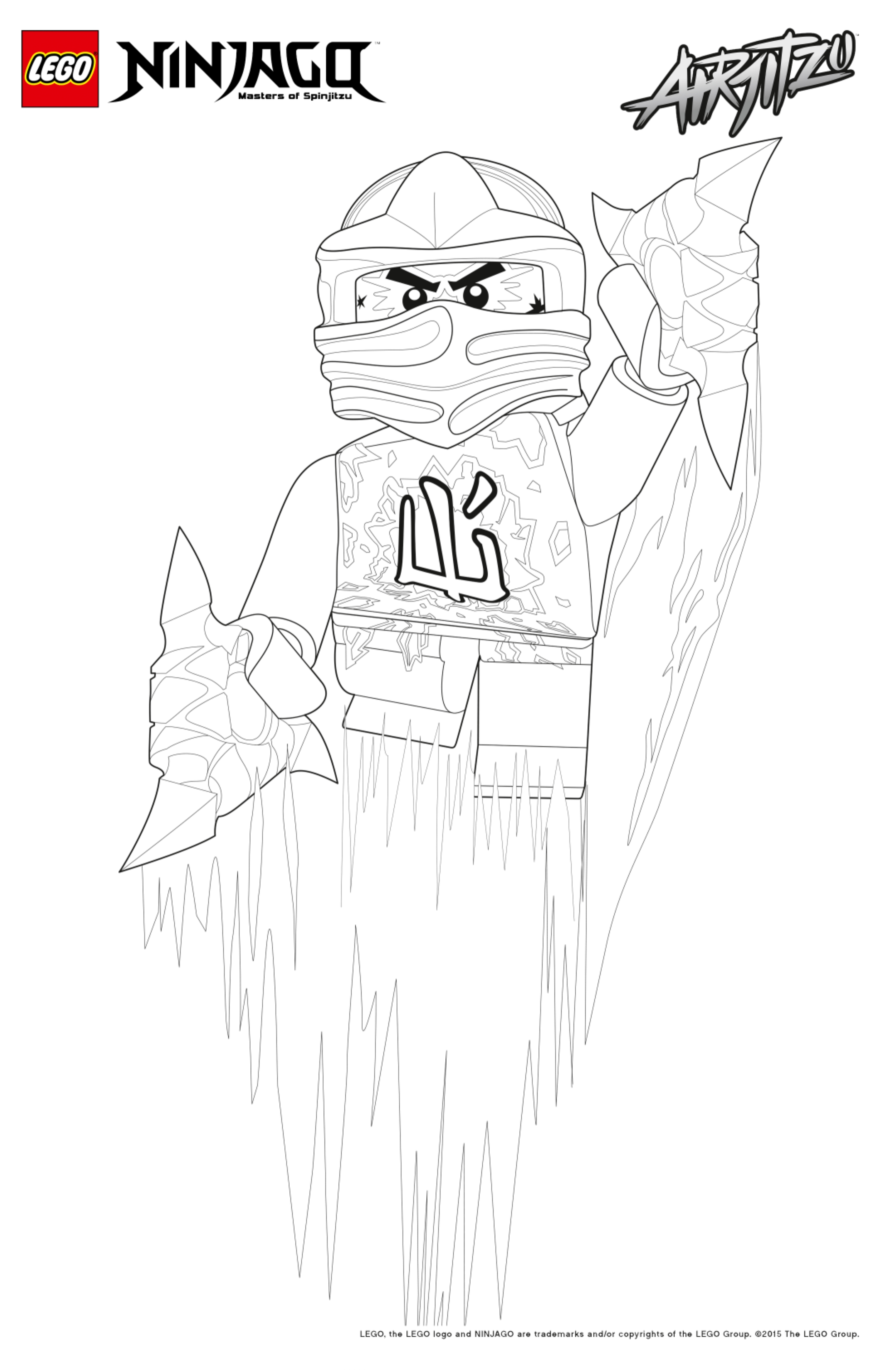 Coloriage Cole Saute Haut Ninjago - Ninjago à imprimer