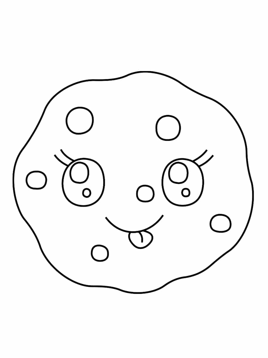 Coloriage Cookie Kawaii - Kawaii à imprimer
