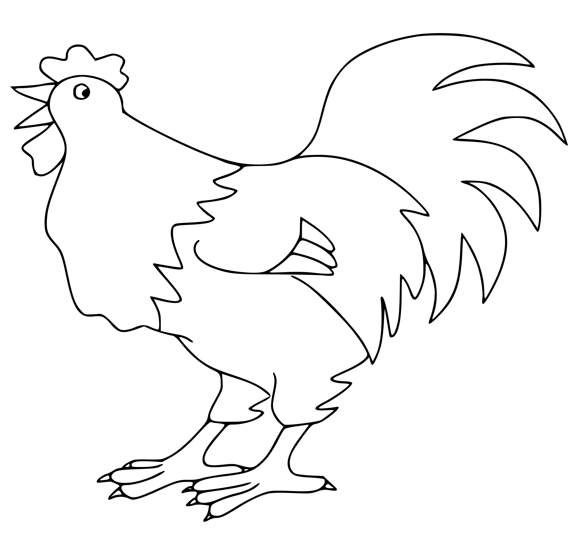 Coloriage Coq - Maternelle à imprimer