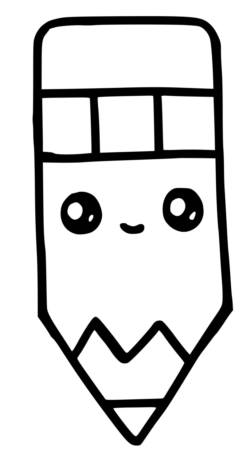 Coloriage Crayon kawaii mignon - Kawaii à imprimer