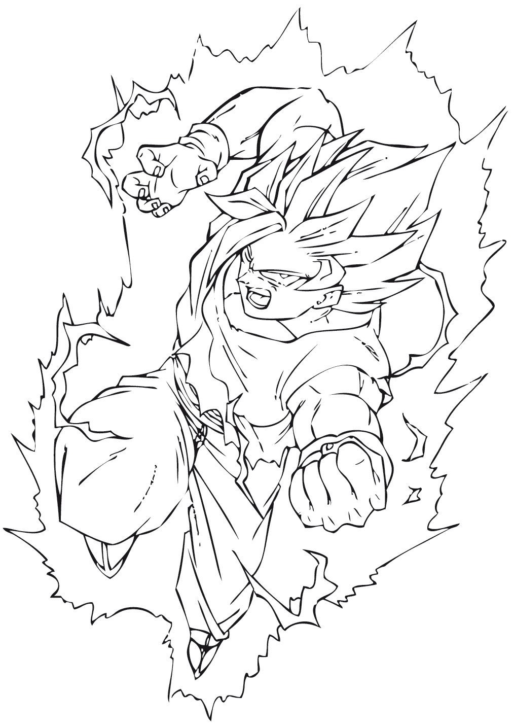 Coloriage Dbz Mangas Dragon Ball Z Son Goku - Dragon ball z à imprimer