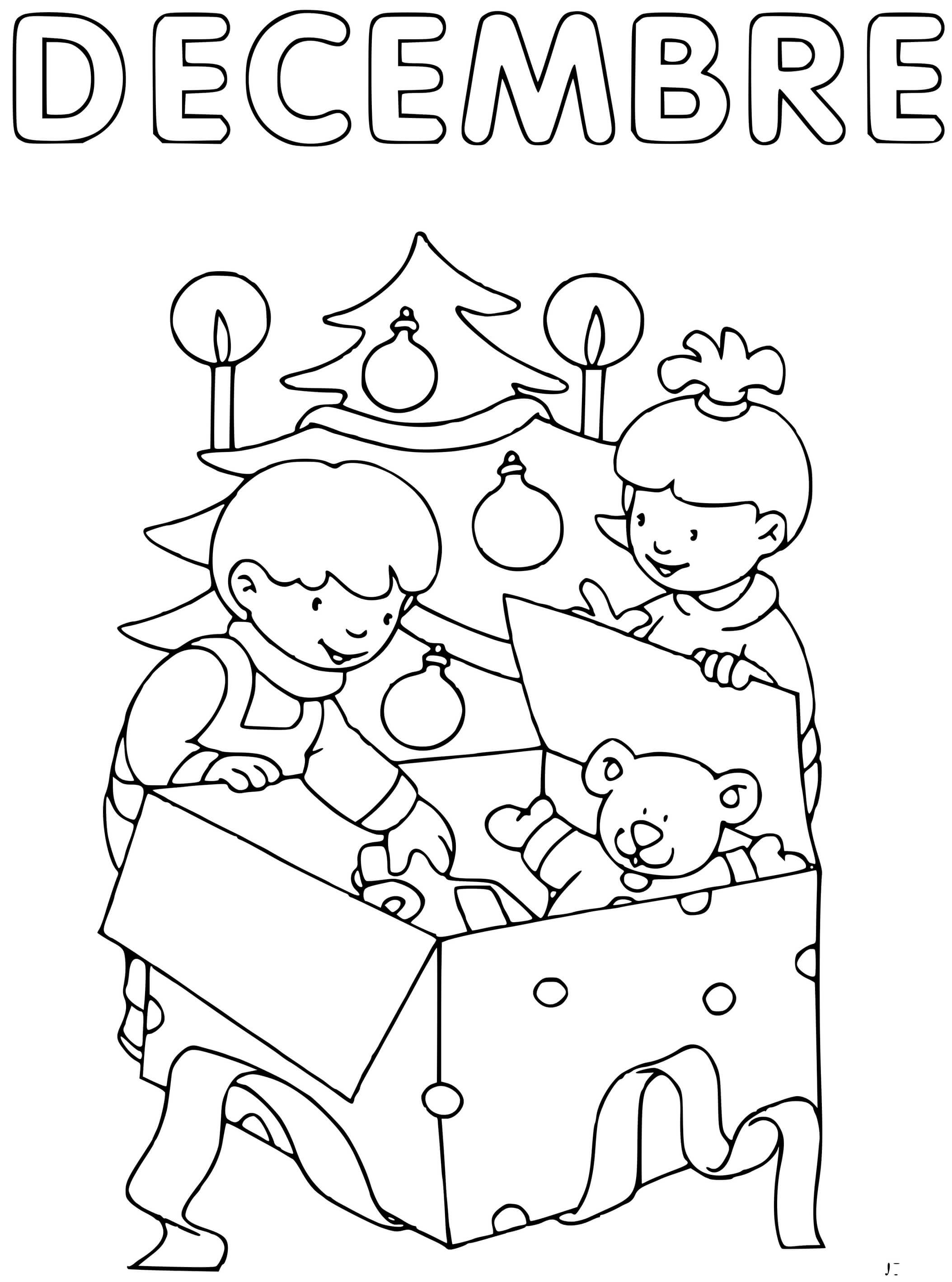 Coloriage Décembre