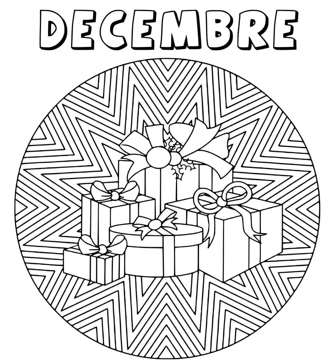 Coloriage Décembre