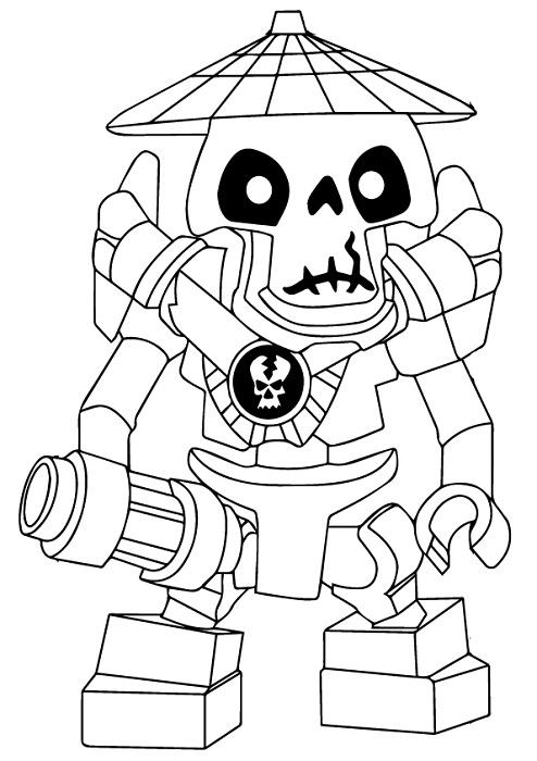 Coloriage Créature osseuse Ninjago aux pouvoirs sombres - Ninjago à imprimer