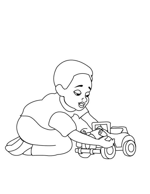 Coloriage Voiture sport rouge en pleine course - Enfants à imprimer