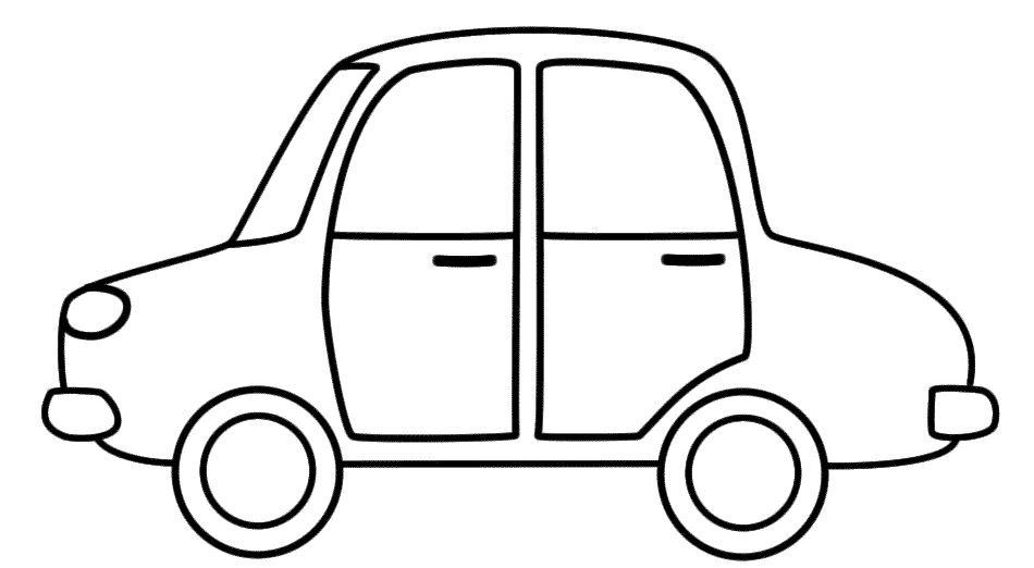 Coloriage Roadster stylisé avec aileron aérodynamique - Enfants à imprimer