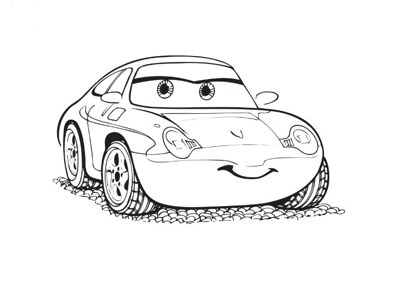 Coloriage Automobile sportive aux lignes épurées - Enfants à imprimer
