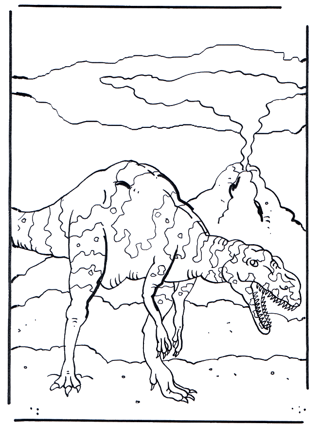Coloriage Tricératops majestueux en position de charge - Dinosaure à imprimer