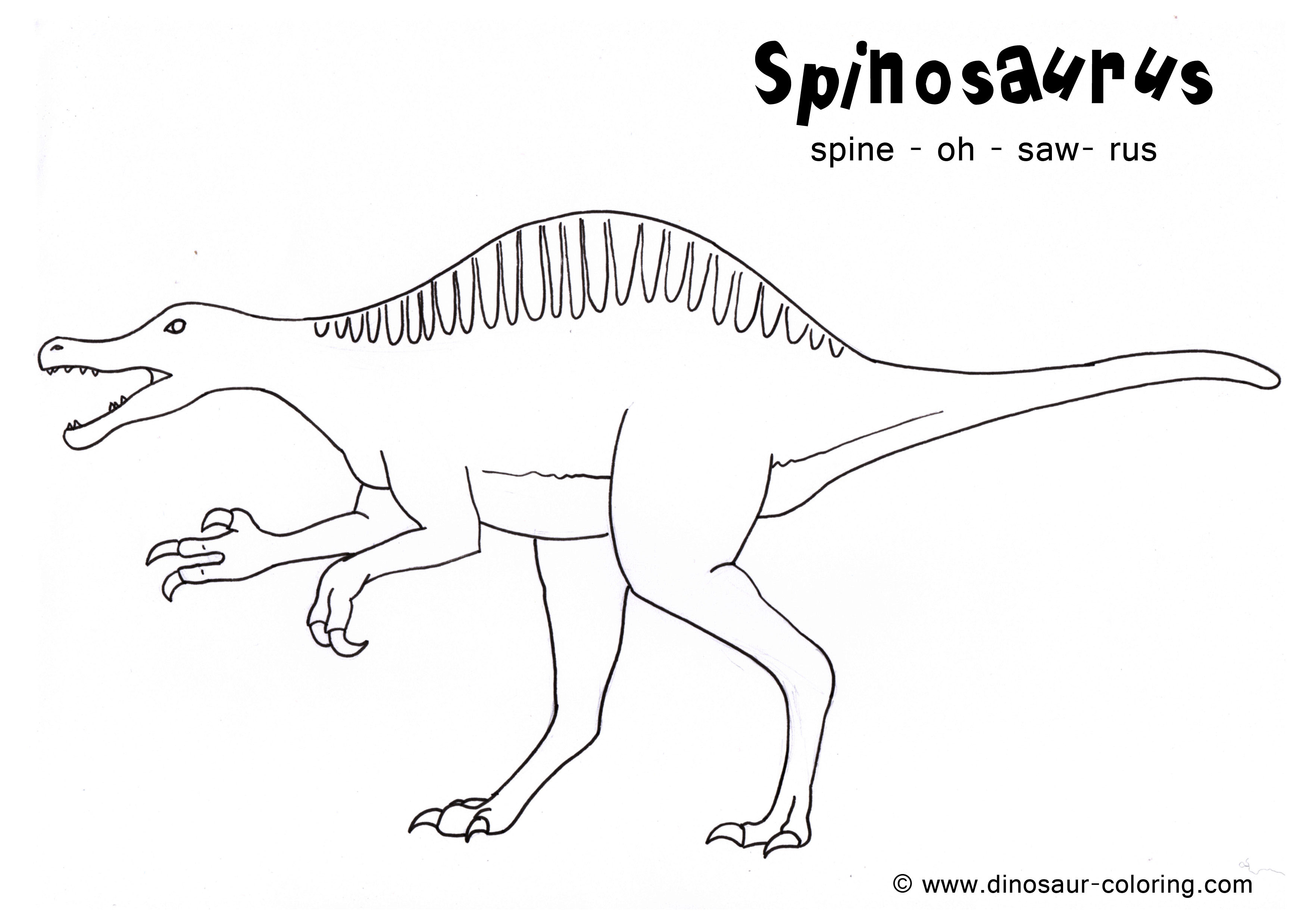 Coloriage Tyrannosaure aux dents acérées - Dinosaure à imprimer