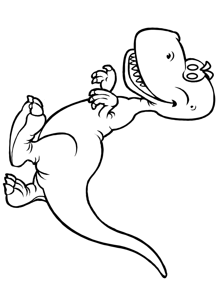 Coloriage Tricératops cornu en position de combat - Dinosaure à imprimer