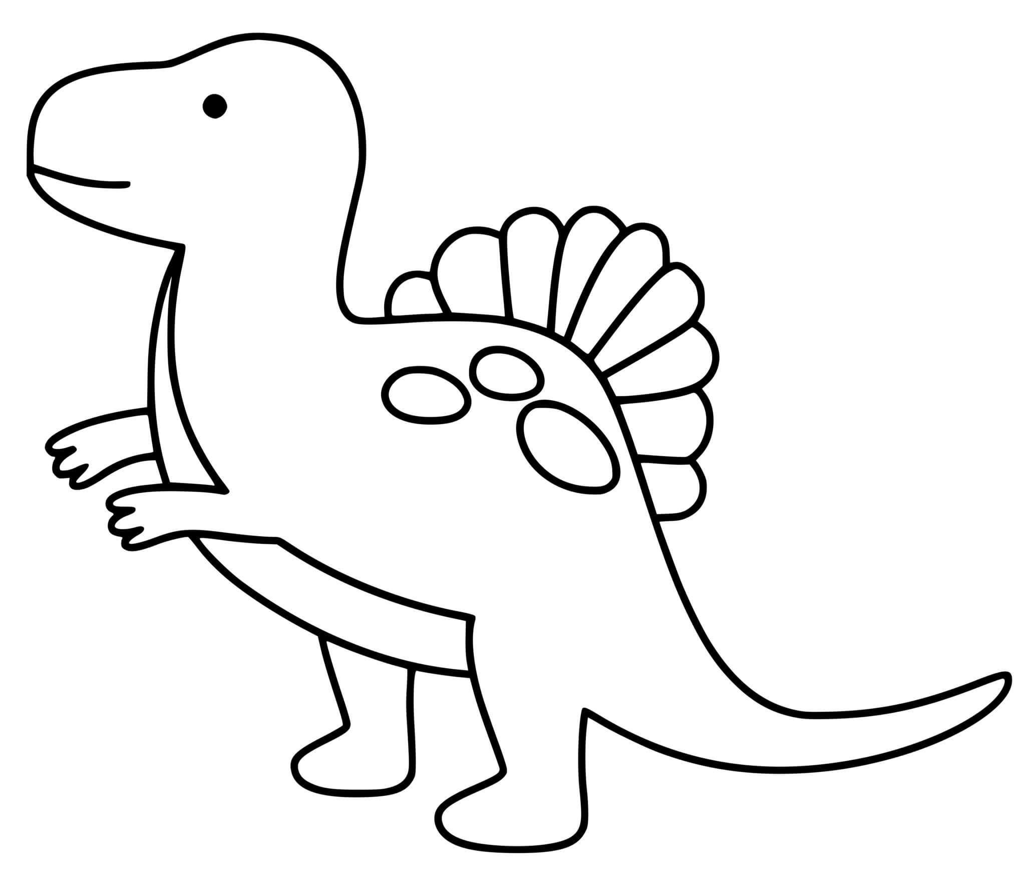 Coloriage Dinosaure Mignon - Dinosaure à imprimer