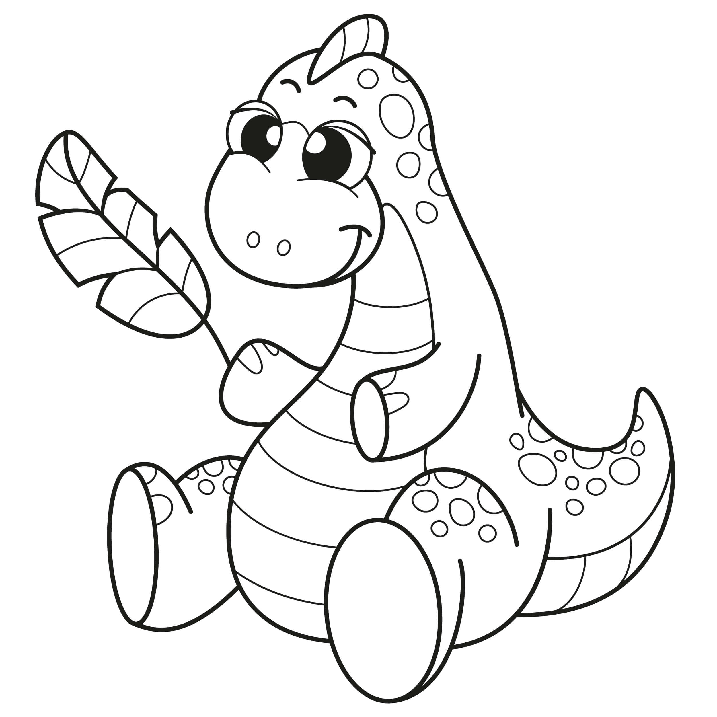 Coloriage Dinosaure Pour Enfants - Dinosaure à imprimer