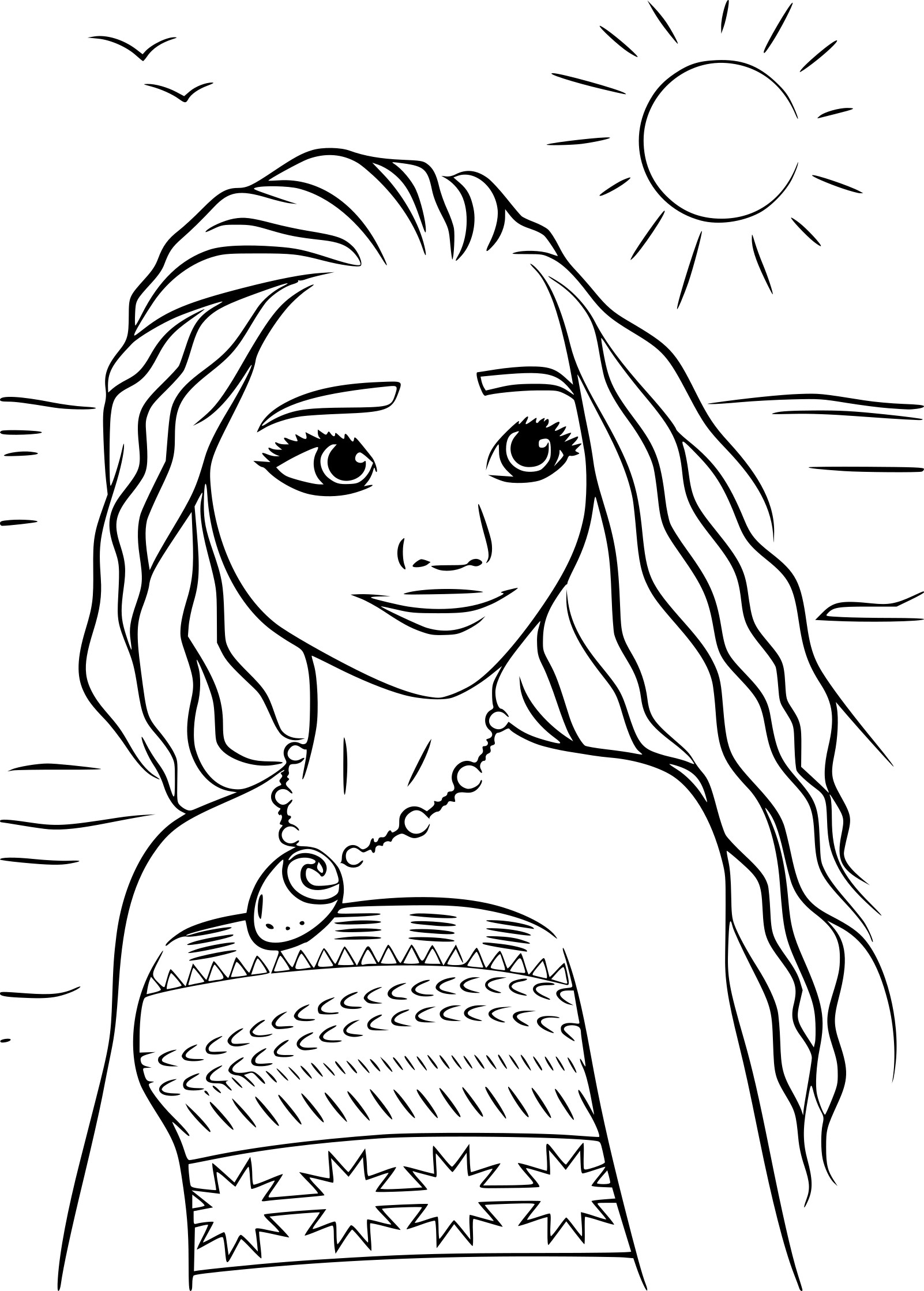 Coloriage Disney Vaiana la légende du bout du monde - Disney à imprimer
