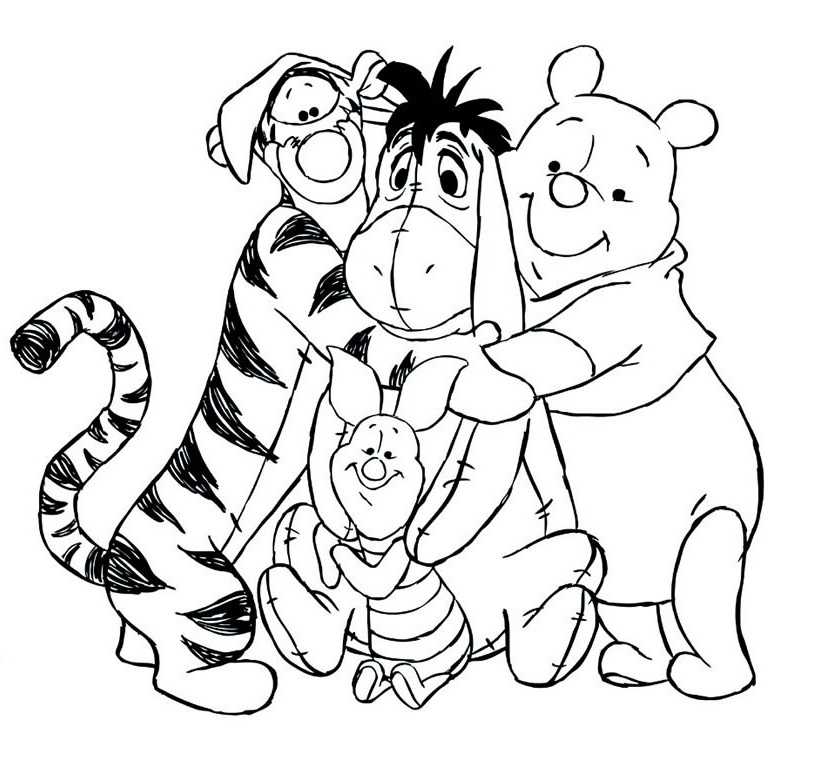 Coloriage Disney Winnie l'Ourson - Disney à imprimer