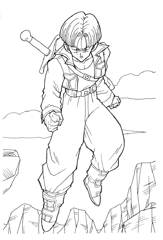 Coloriage Dragon Ball Z - Fusion de guerriers - Dragon ball z à imprimer