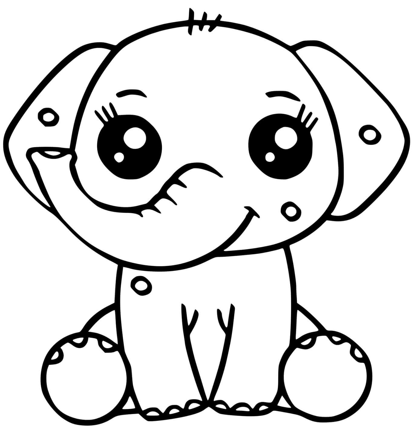 Coloriage Dessin facile mignon
