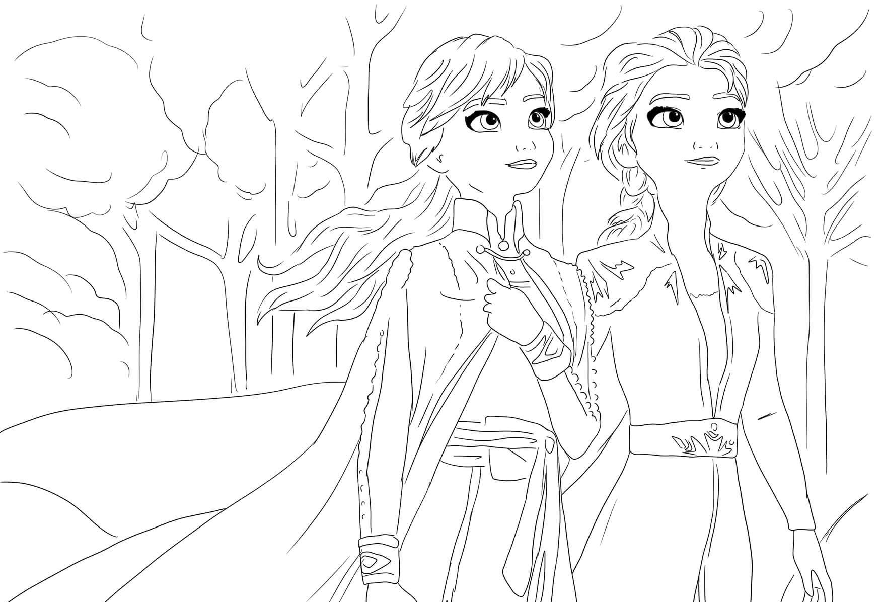 Coloriage La Reine des neiges 2