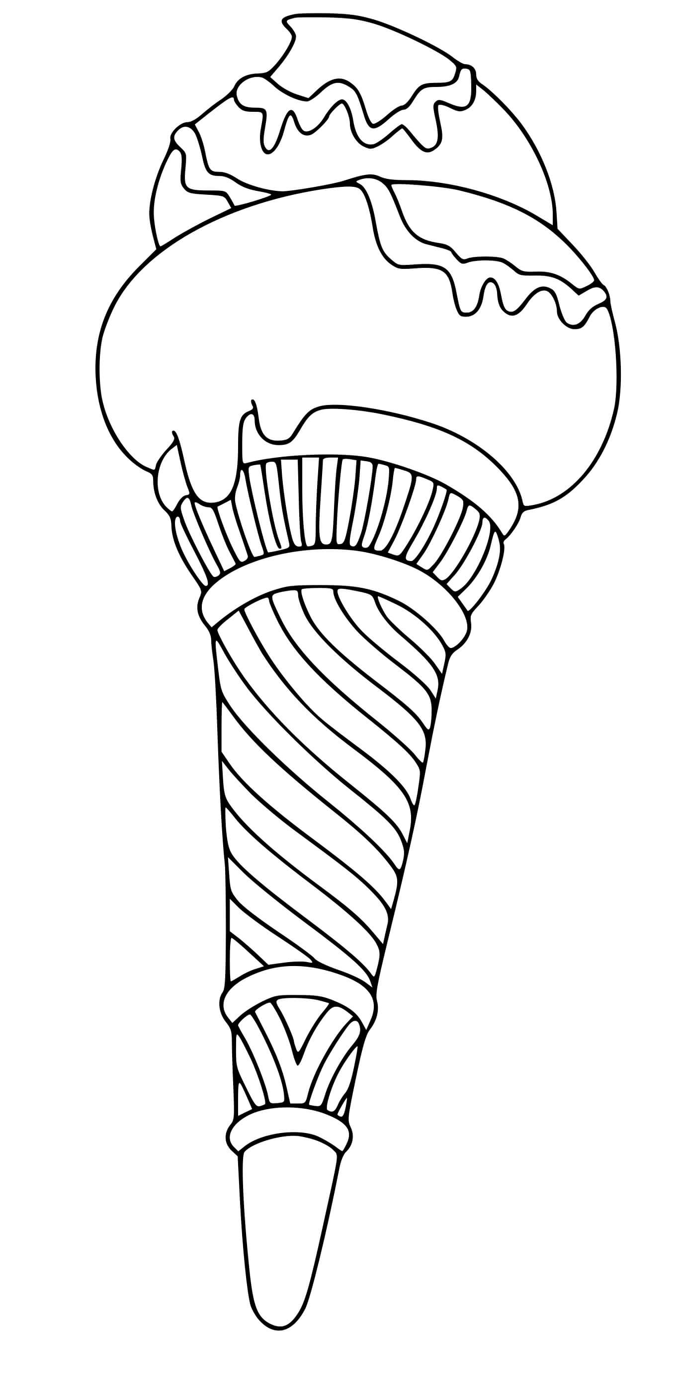 Coloriage Glace Crème Glace - Maternelle à imprimer