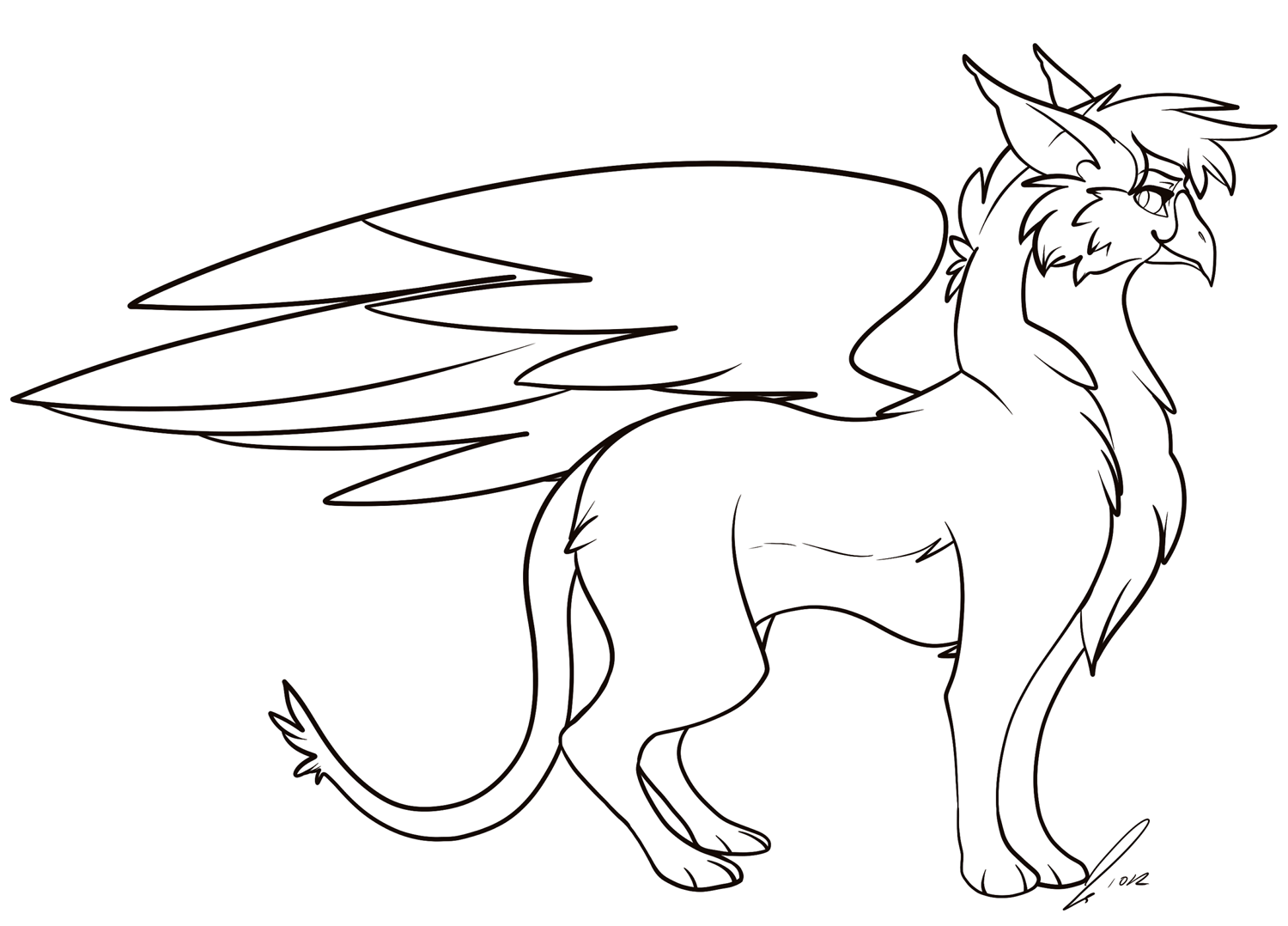 Coloriage Griffon