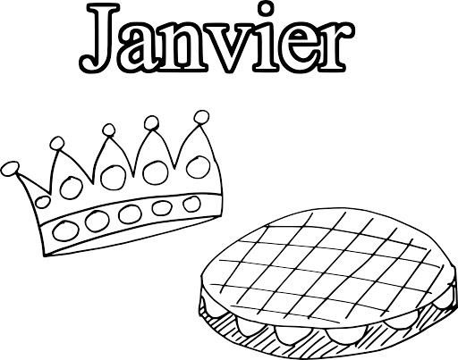 Coloriage Janvier