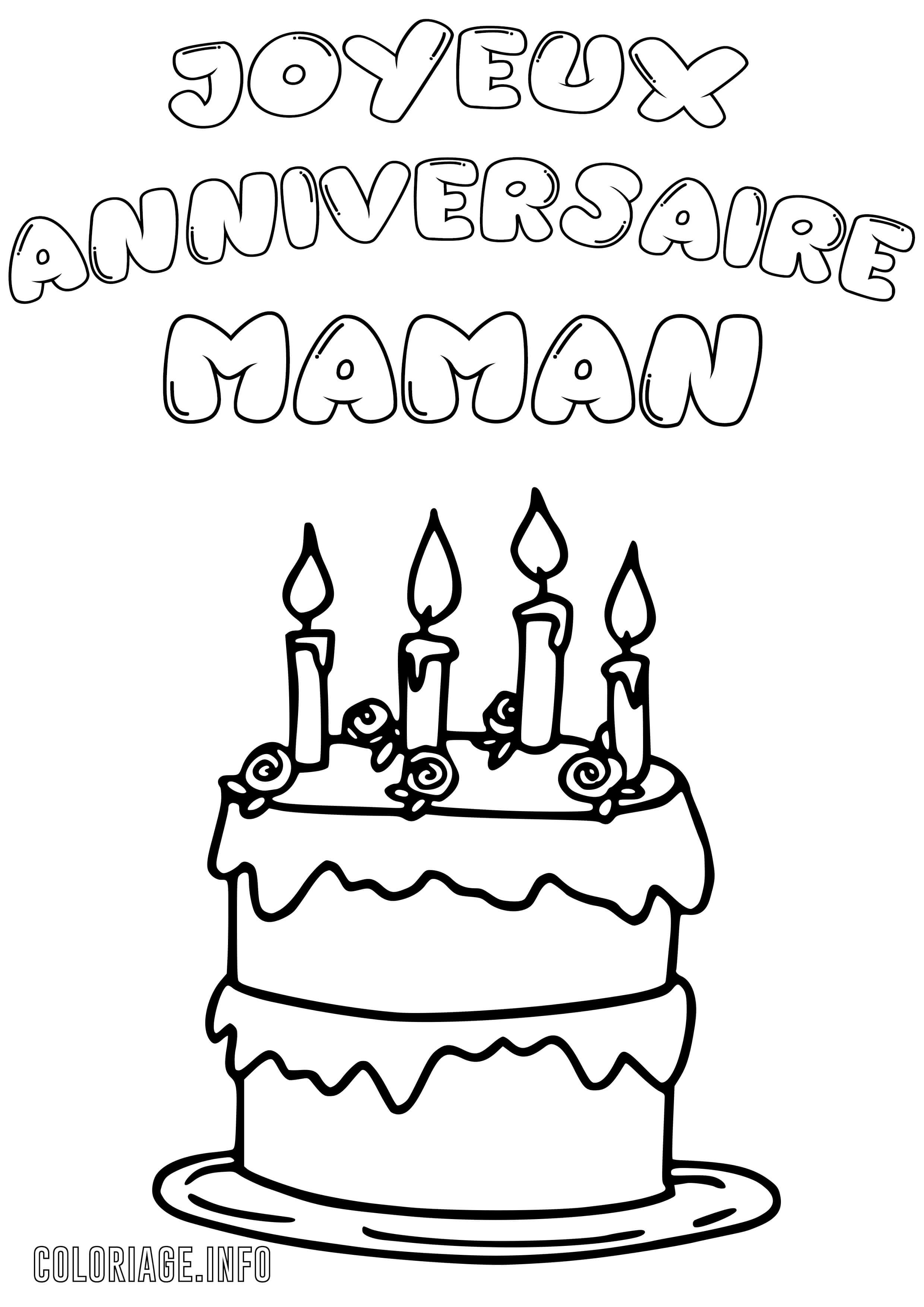 Coloriage Joyeux anniversaire