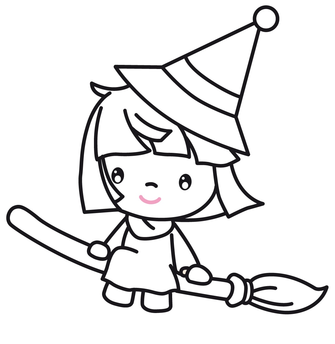 Coloriage Halloween sorciere