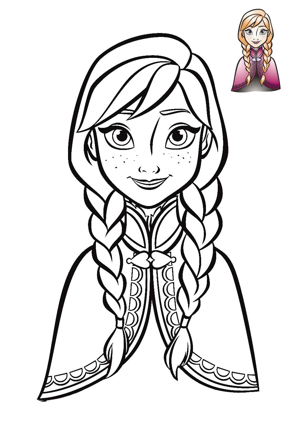 Coloriage La reine des neiges - Disney à imprimer
