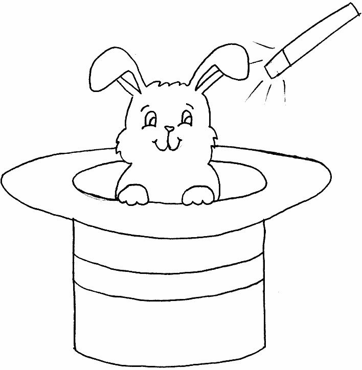 Coloriage Lapin Magique Maternelle - Maternelle à imprimer