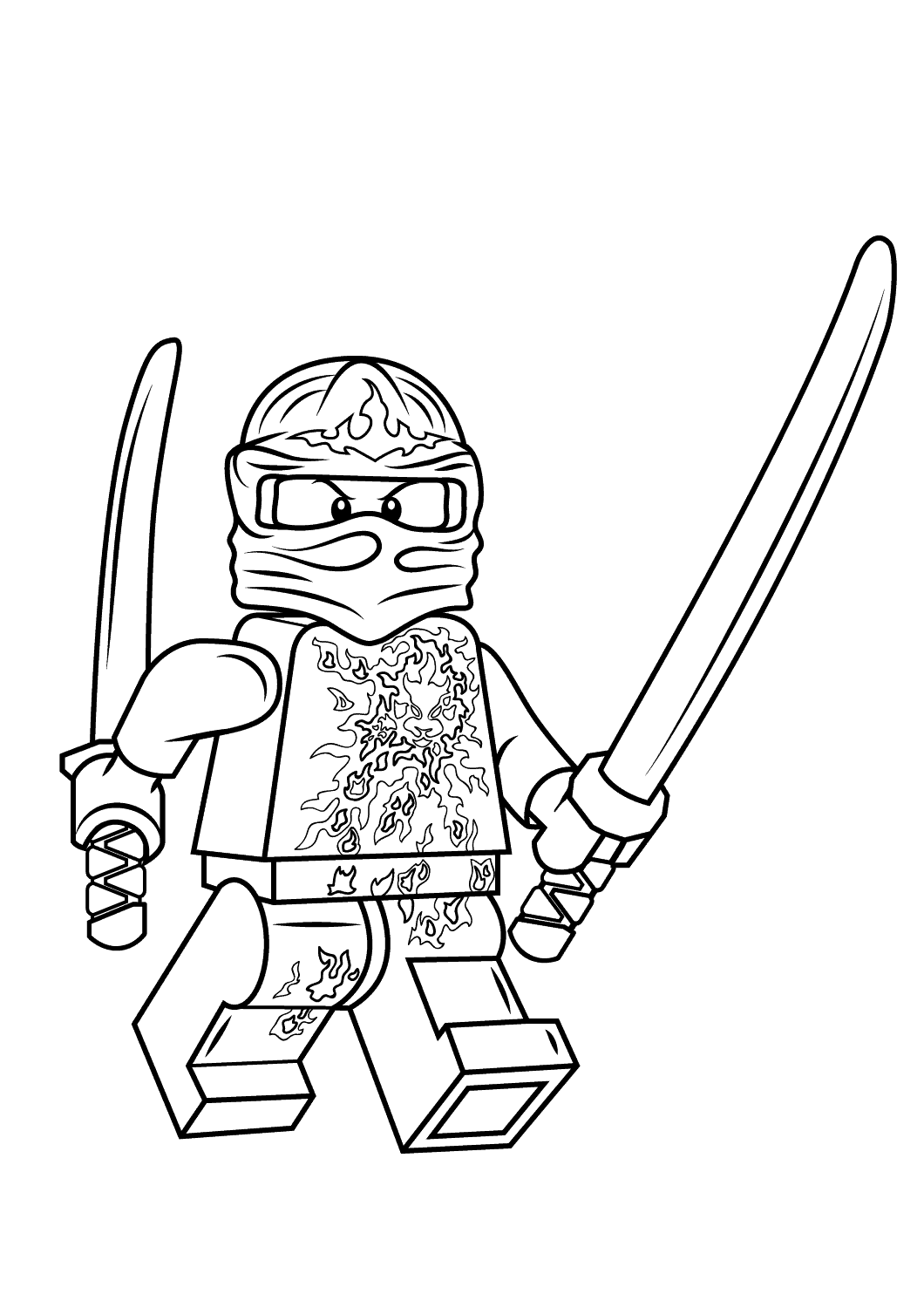 Coloriage Lego Ninjago Kai Nrg - Ninjago à imprimer