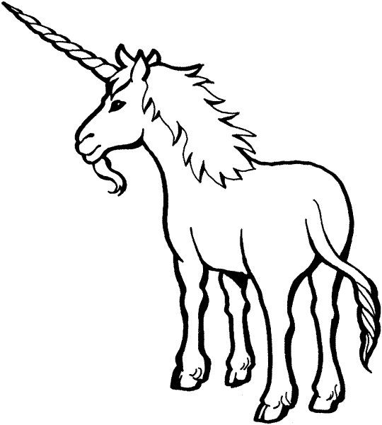 Coloriage Licorne mignonne aux grands yeux brillants - Licorne à imprimer