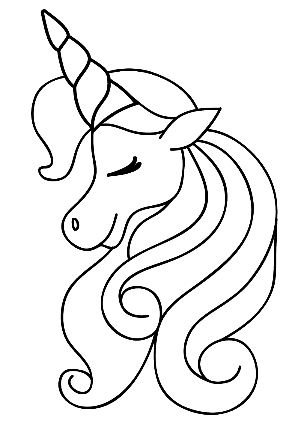 Coloriage Licorne Magique Beaute Princesse - Licorne à imprimer