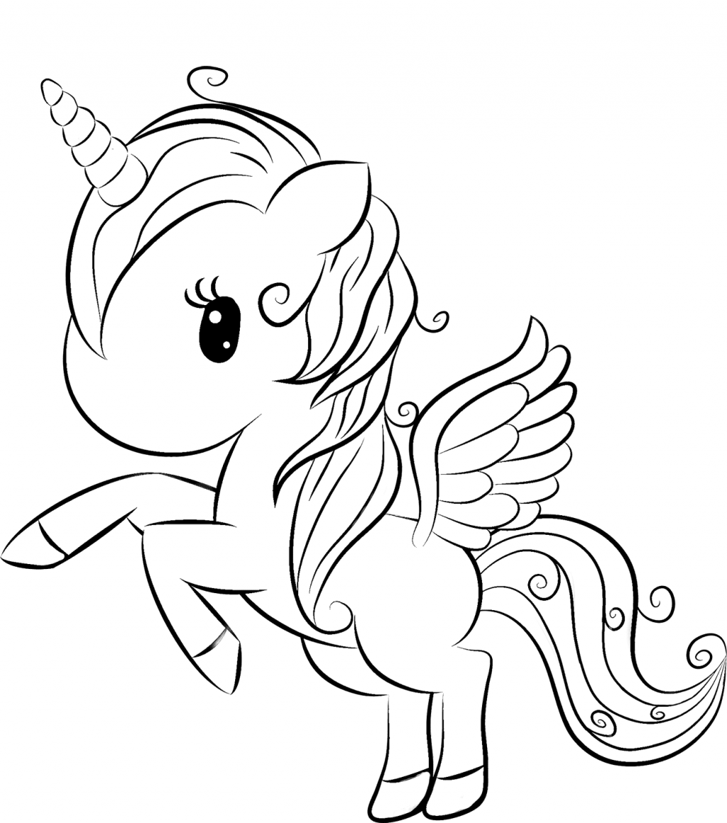 Coloriage Licorne Minion Simple Arc En Ciel - Licorne à imprimer