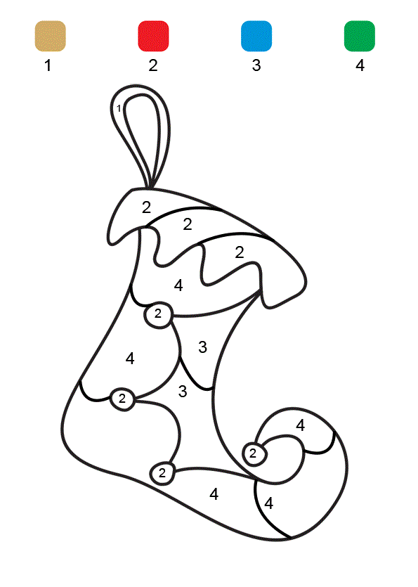 Coloriage Magique Cp Chaussette Noël - Magique à imprimer