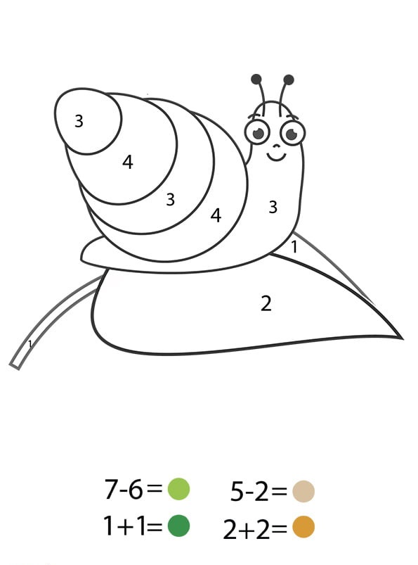 Coloriage Magique Cp Un Escargot Sur Une Feuille - Magique à imprimer