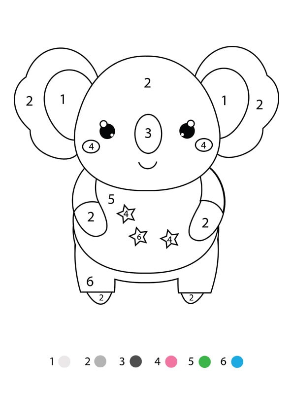 Coloriage Magique Cp Un Koala - Magique à imprimer