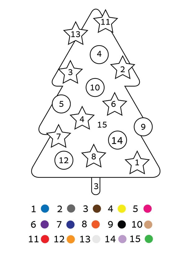Coloriage Magique Cp Un Sapin De Noël - Magique à imprimer