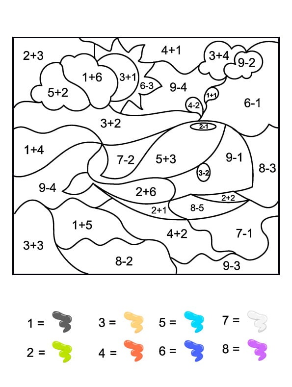 Coloriage Magique Cp Une Baleine - Magique à imprimer