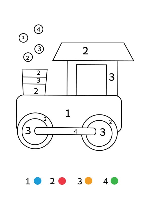 Coloriage Magique Cp Une Locomotive - Magique à imprimer
