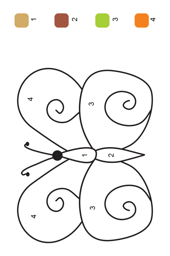 Coloriage Magique Maternelle Papillon - Magique à imprimer
