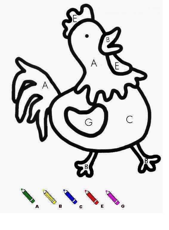 Coloriage Magique Maternelle Poule - Magique à imprimer