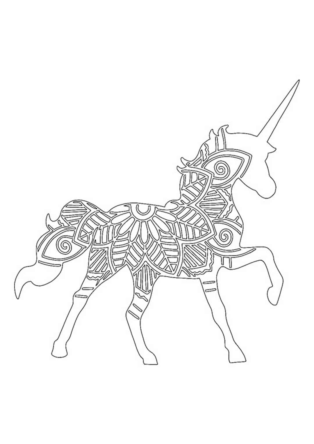 Coloriage Mandala Licorne Magique - Licorne à imprimer