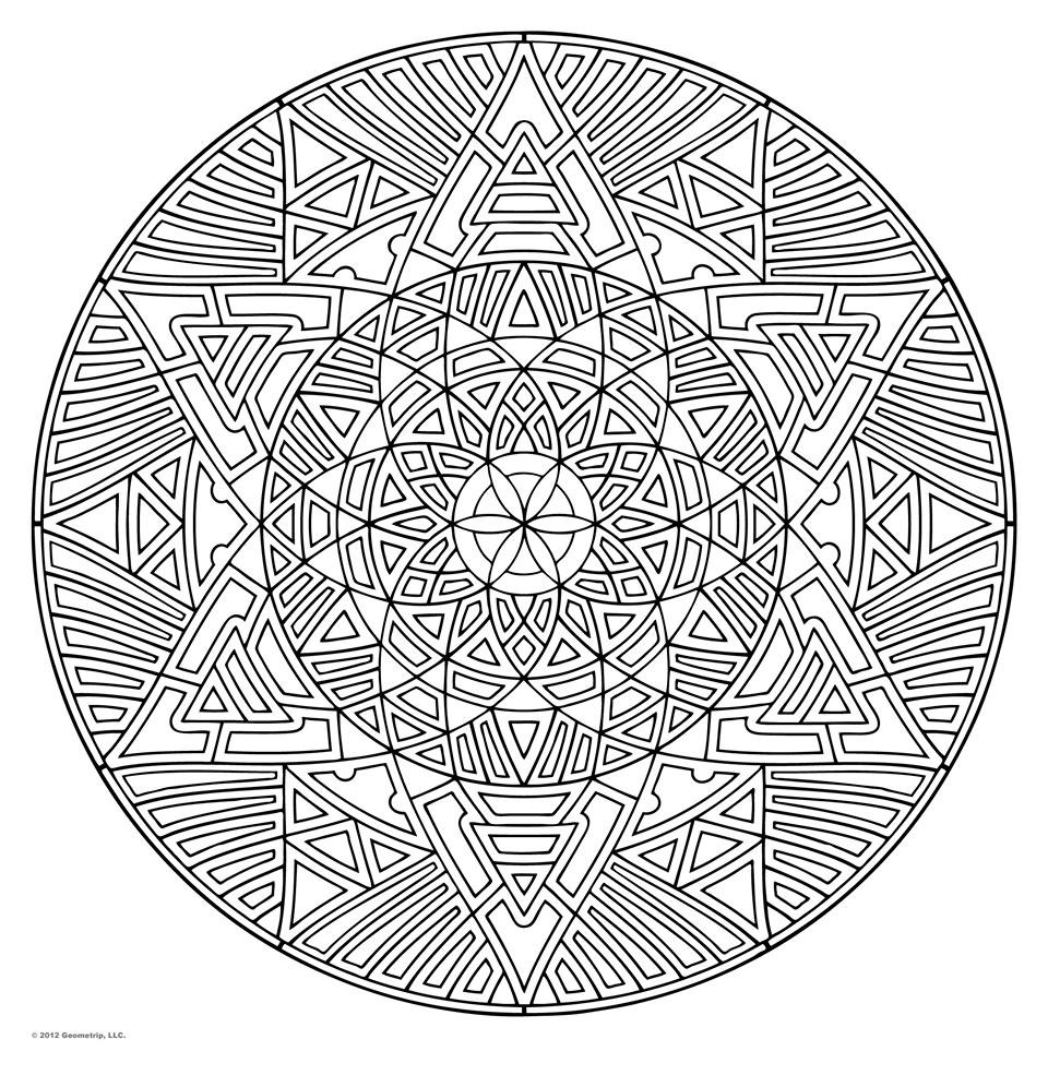 Coloriage Mandala Pour Adulte Art Thérapie - Mandala à imprimer