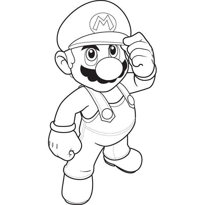 Coloriage Mario Bros Sur Nintendo - Mario à imprimer