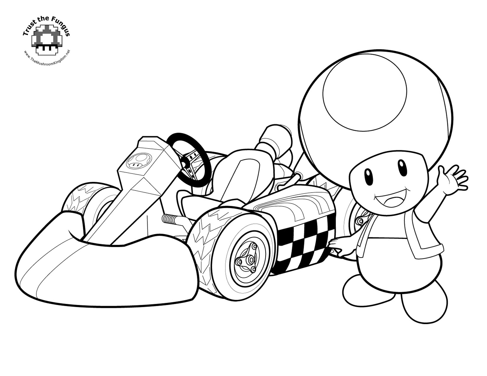 Coloriage Mario Le Super Champignon - Mario à imprimer