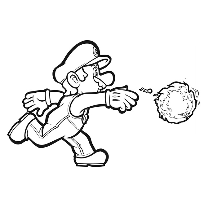 Coloriage Mario Slam Basketball - Mario à imprimer